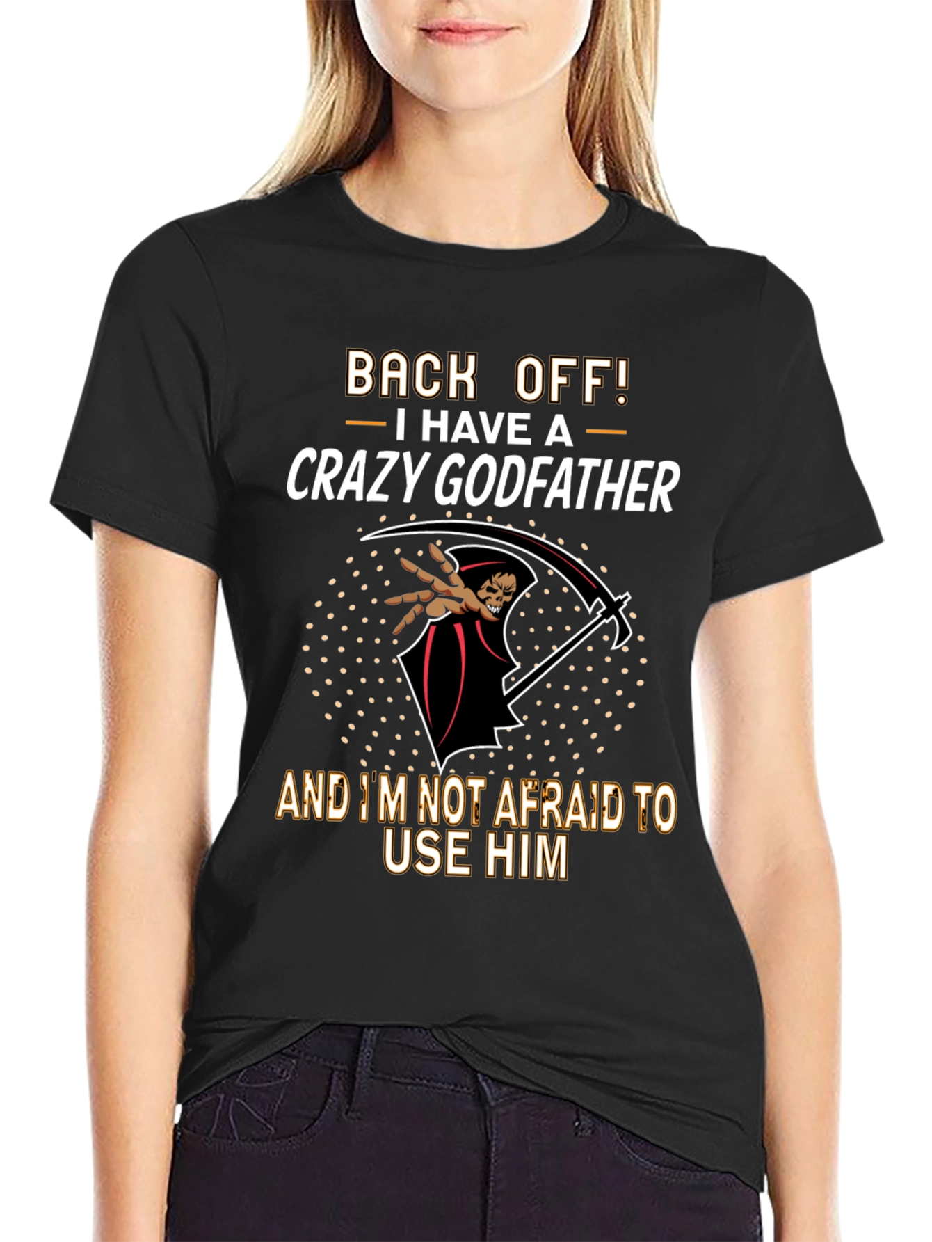 Crazy Godfather T-Shirt - Grim Reaper Graphic Tee