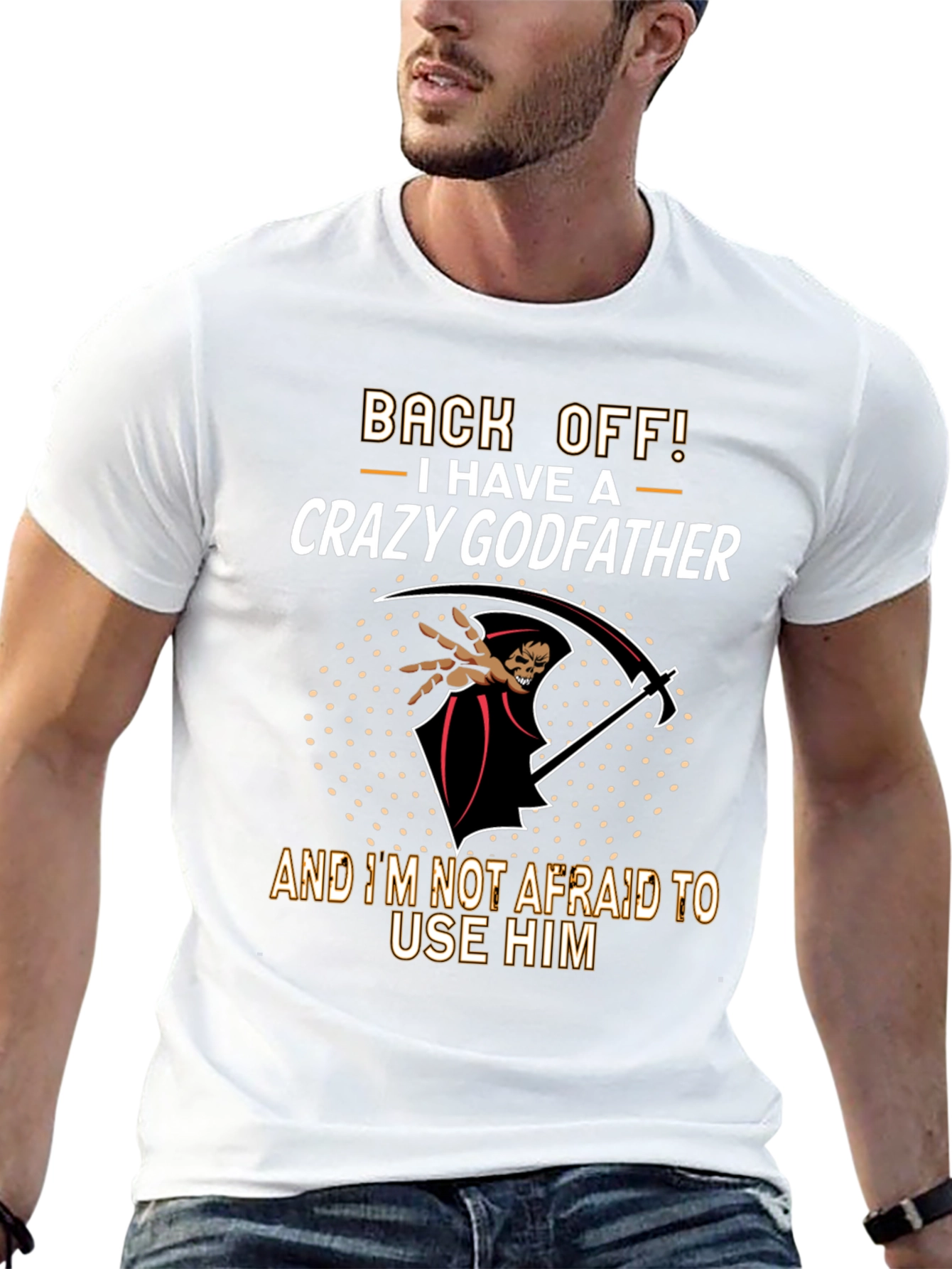 Crazy Godfather T-Shirt - Grim Reaper Graphic Tee