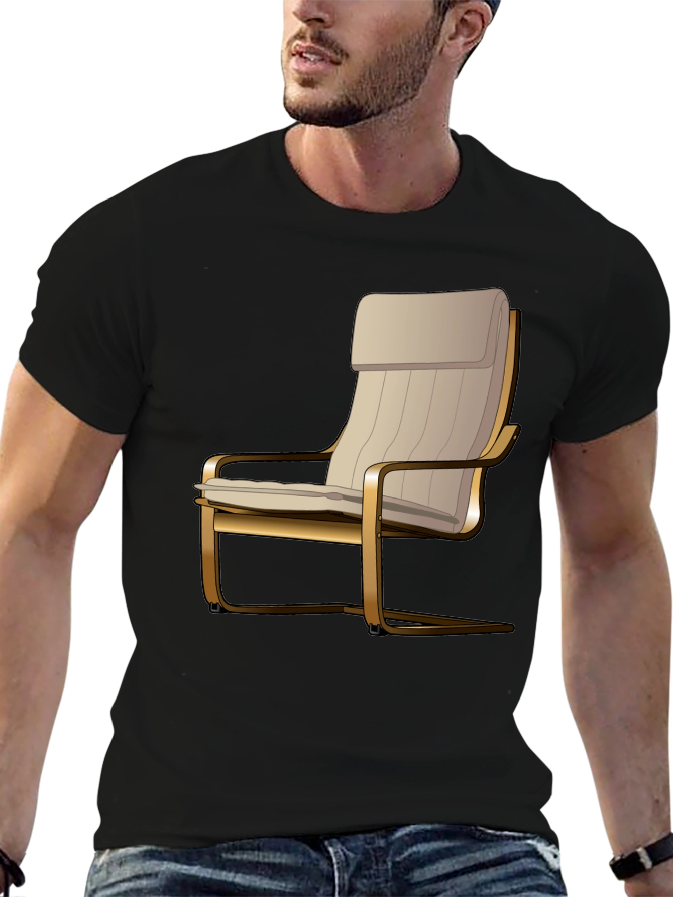 Modern Chair Graphic Tee - Stylish Comfort