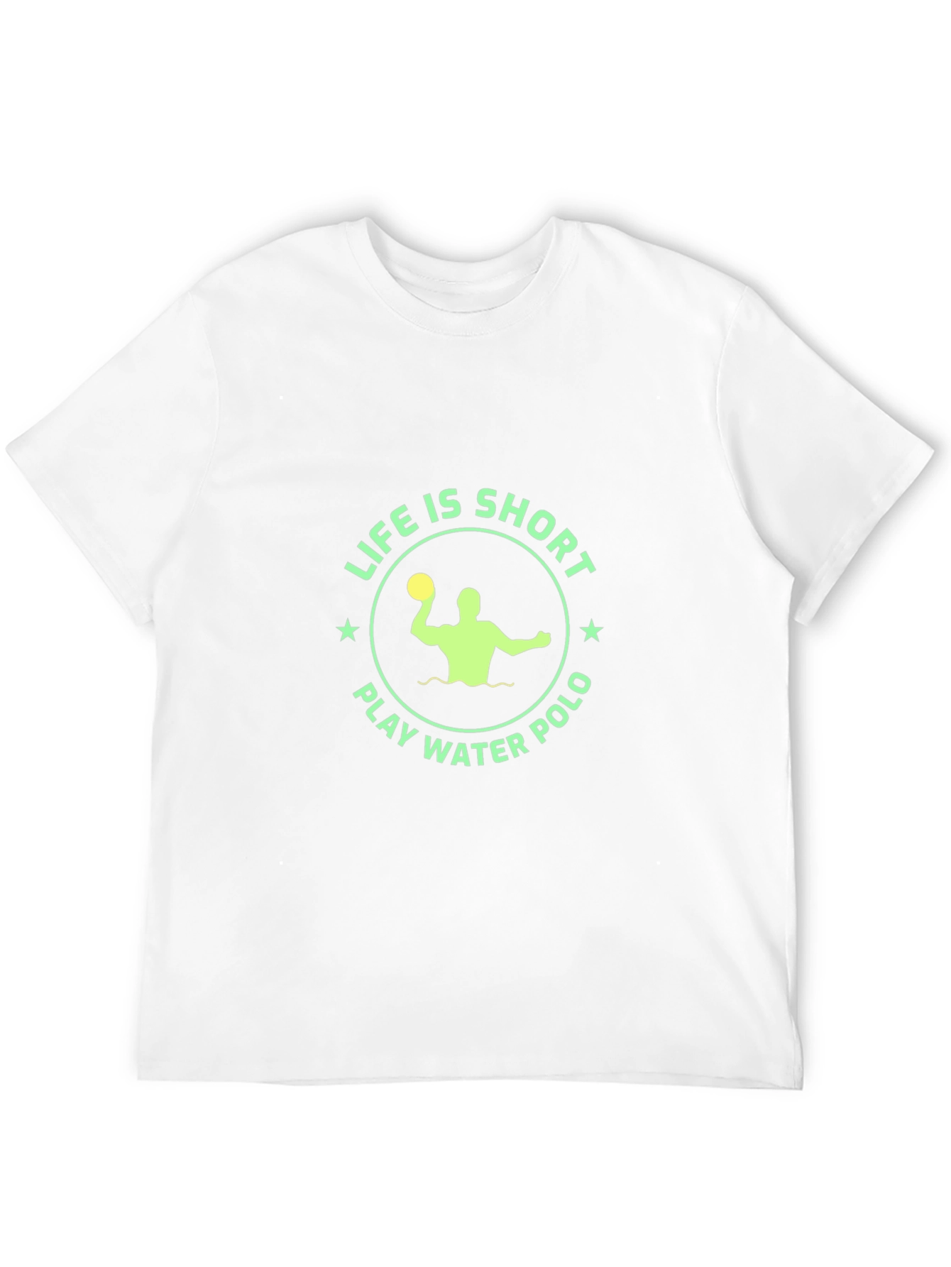 Life is Short Play Water Polo Black T-Shirt