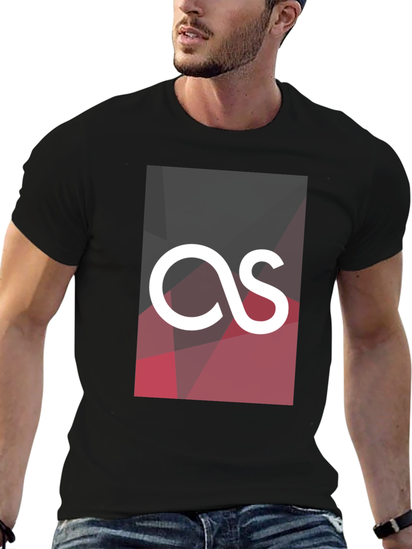 Modern Graphic Tee - As Logo - Black