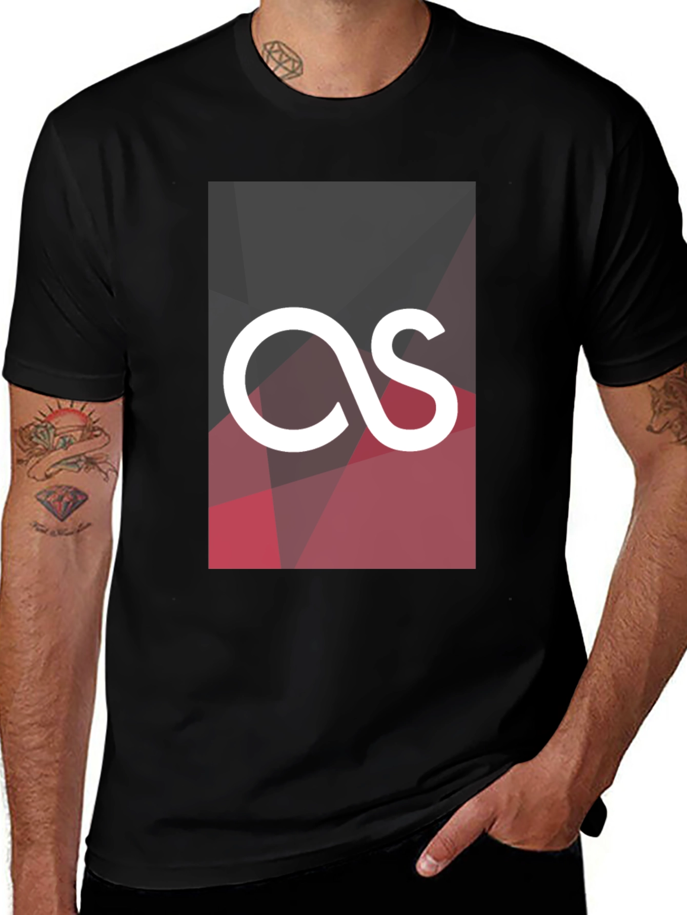 Modern Graphic Tee - As Logo - Black