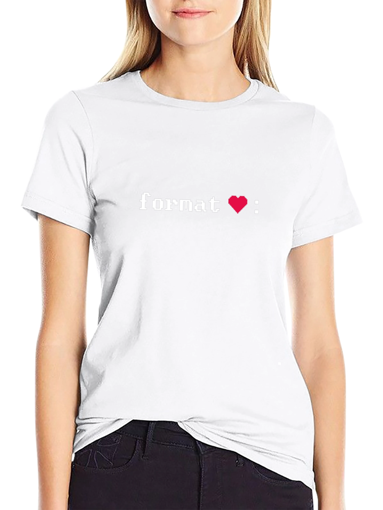 Format Love Pixel Graphic T-Shirt