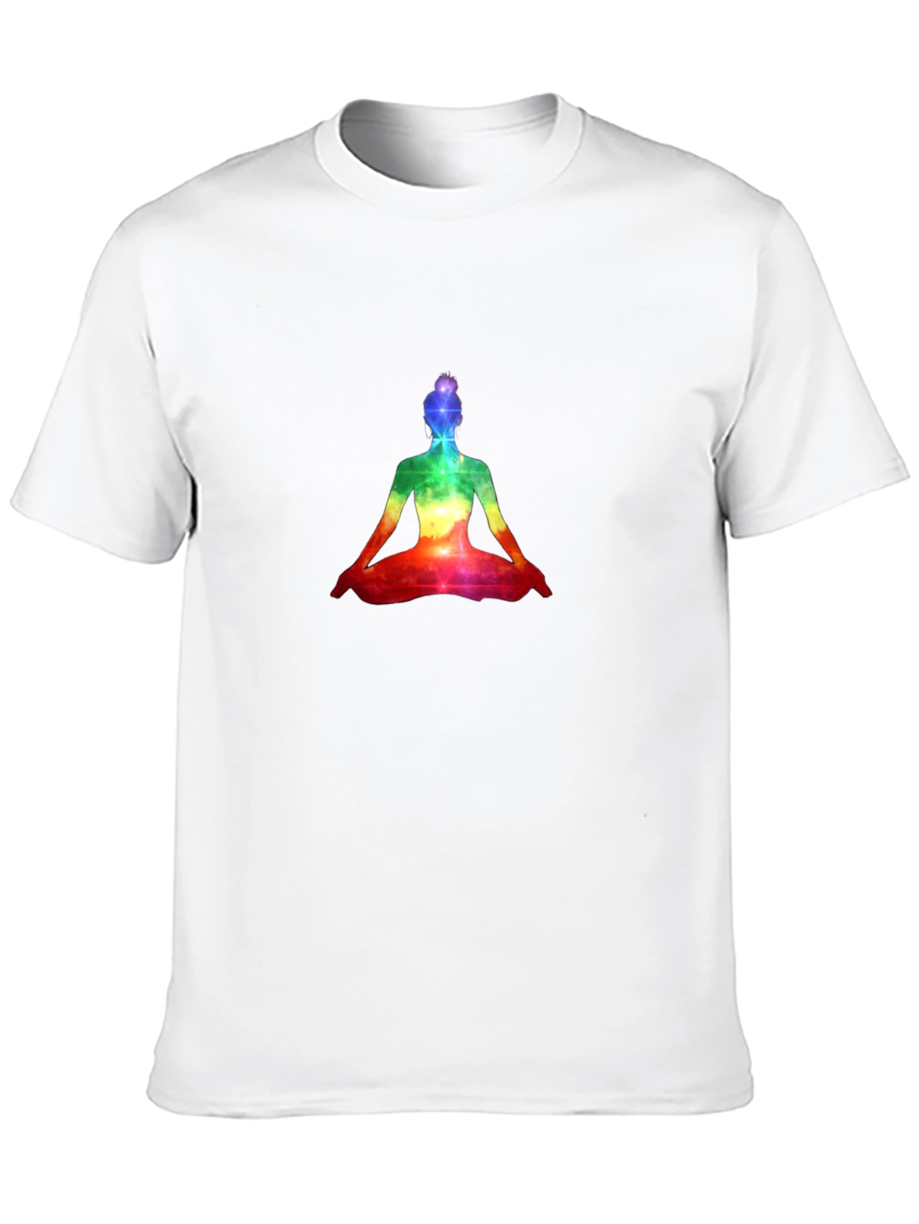 Rainbow Yoga Pose Graphic Tee - Black