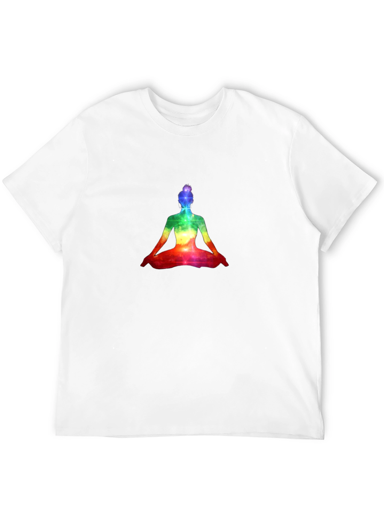 Rainbow Yoga Pose Graphic Tee - Black