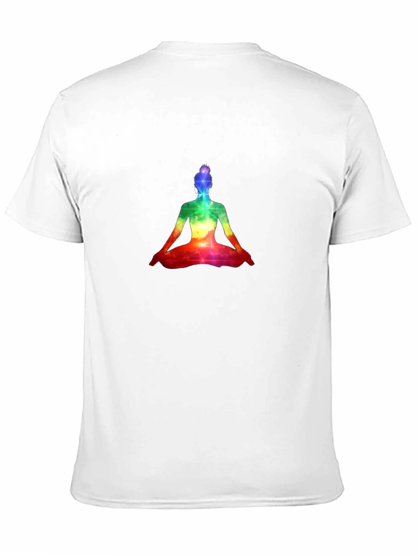 Rainbow Yoga Pose Graphic Tee - Black