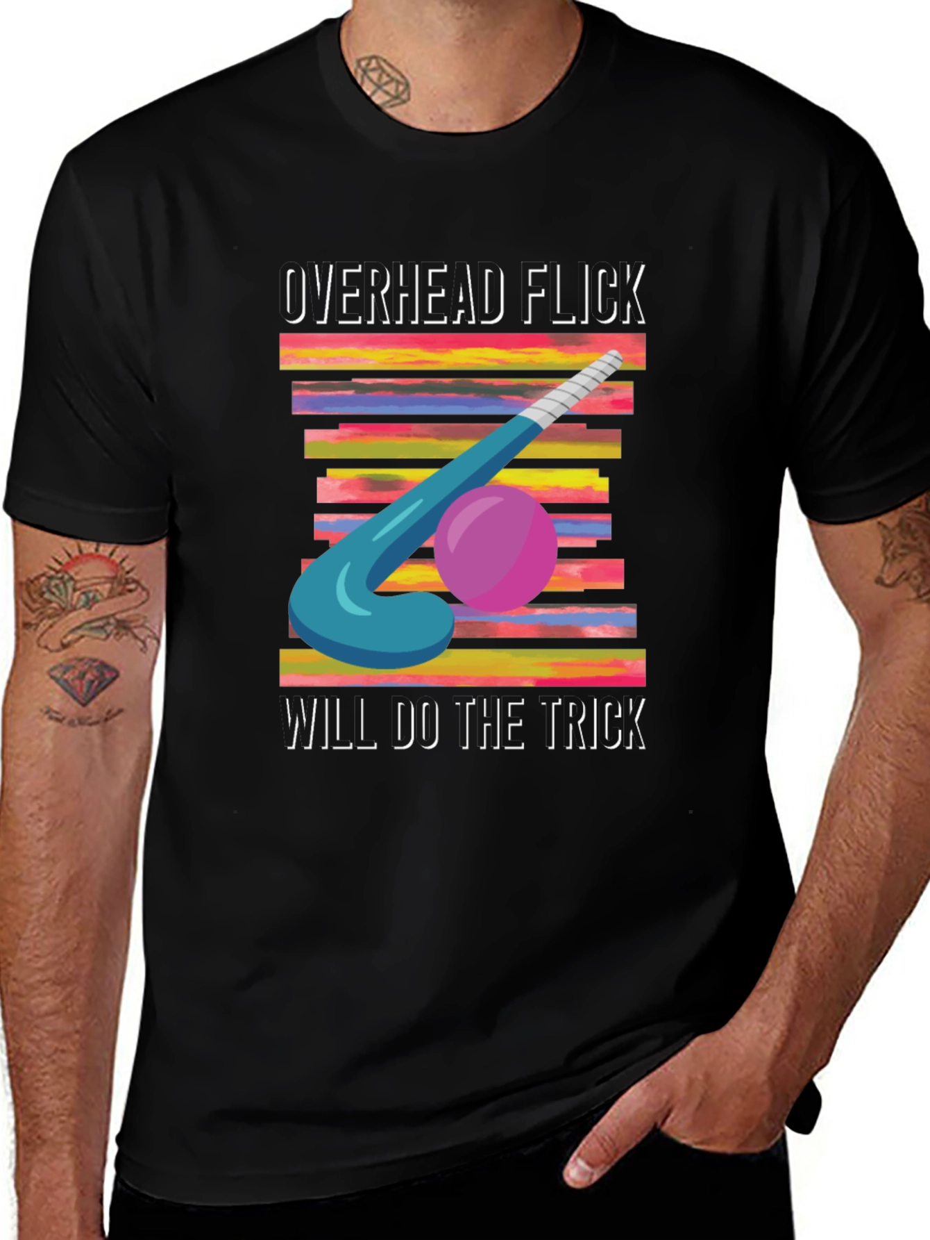 Overhead Flick Hockey T-Shirt - Sporty Graphic Tee