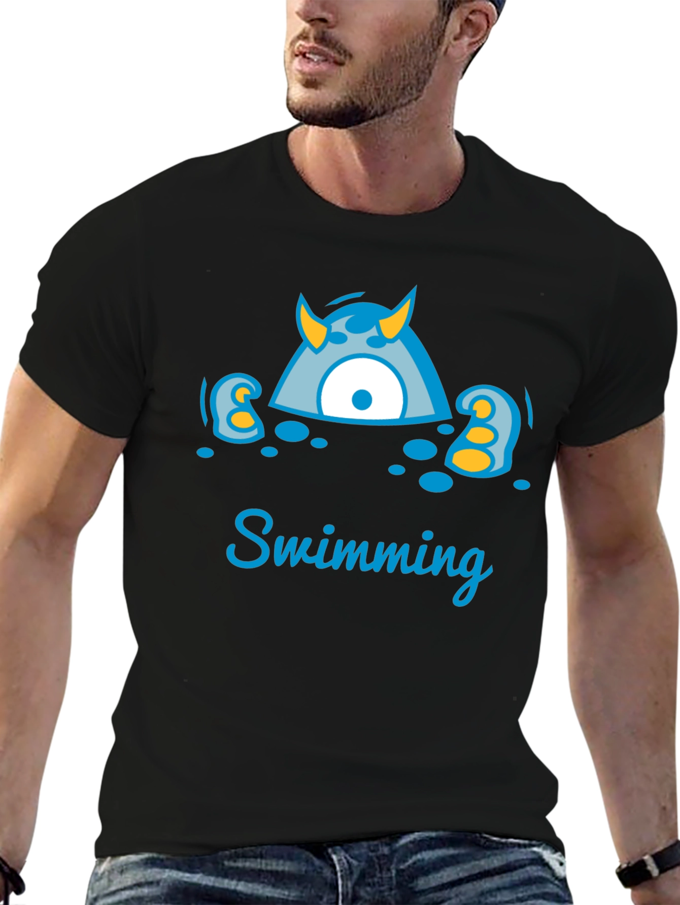 Monster Swimming T-Shirt - Fun & Unique Design