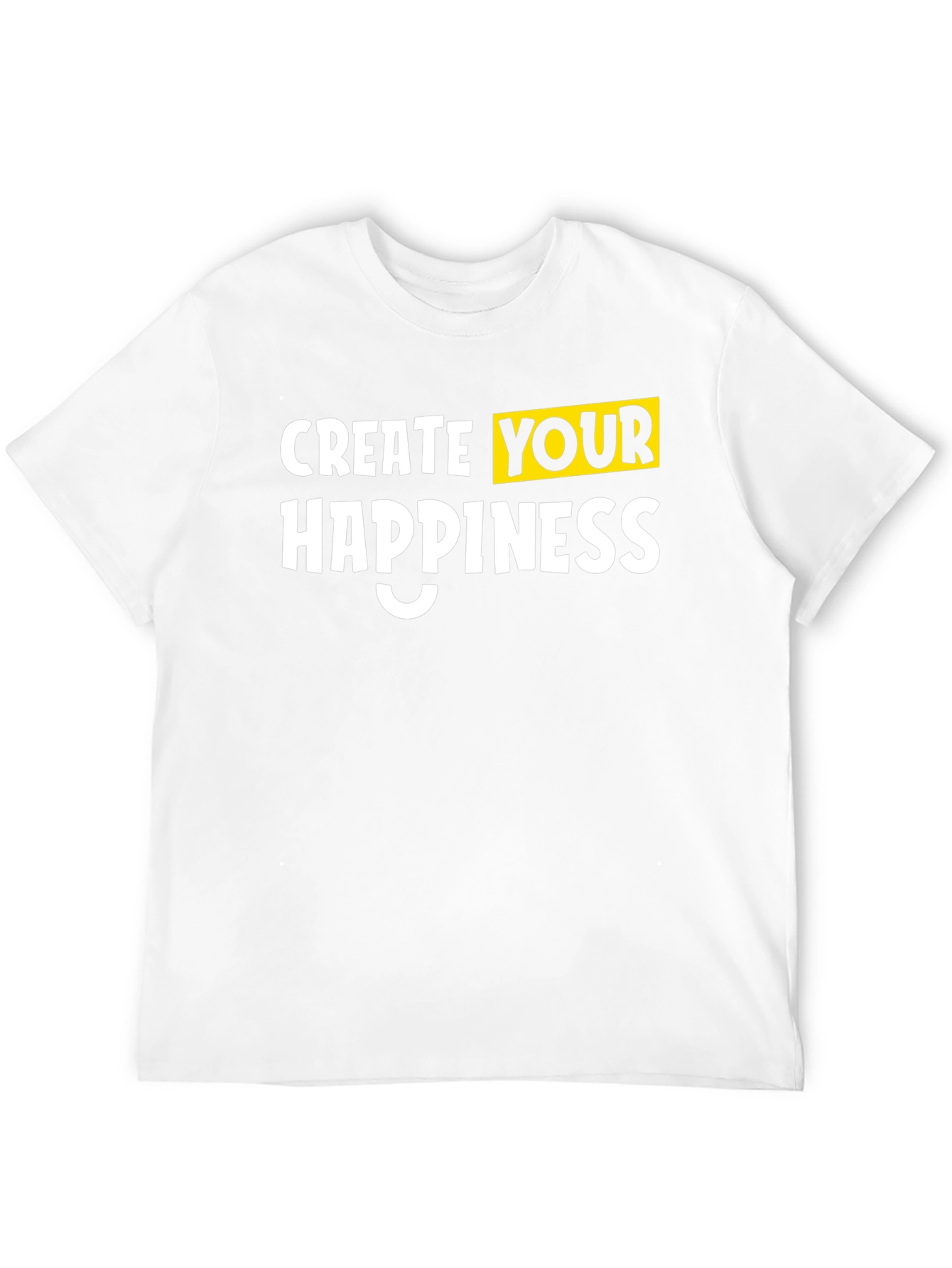 Create Your Happiness Black Graphic Tee