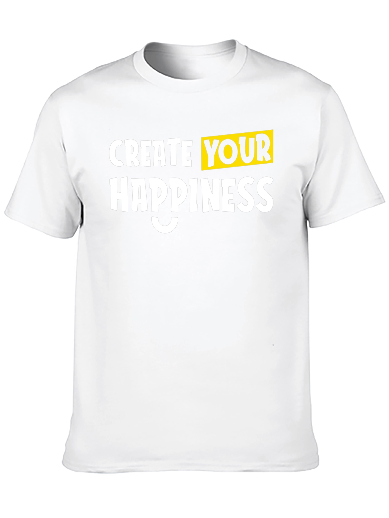 Create Your Happiness Black Graphic Tee