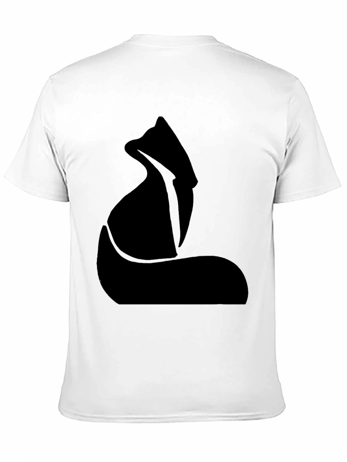 Minimalist Fox Graphic Black T-Shirt