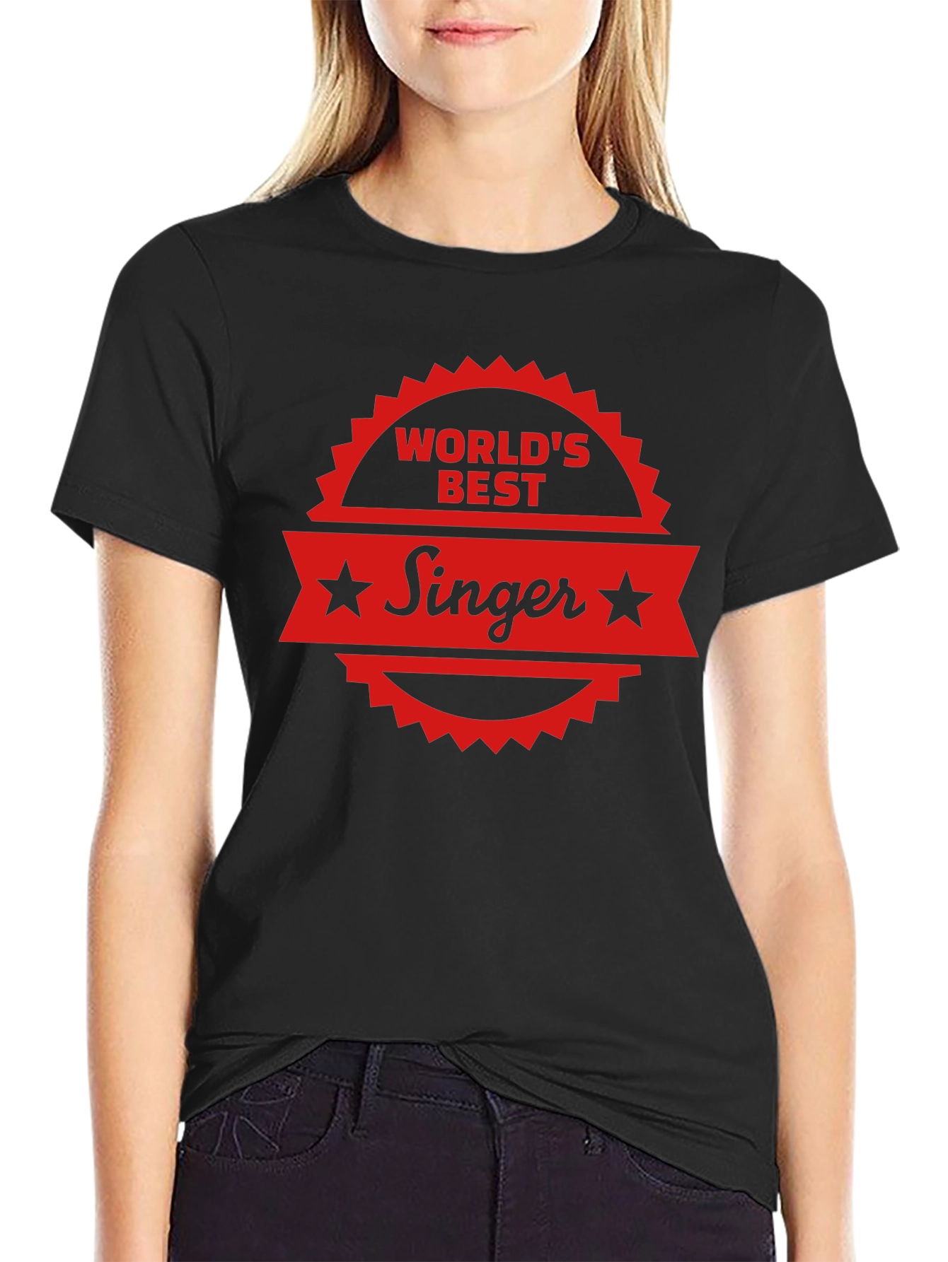 Worlds Best Singer Black T-Shirt