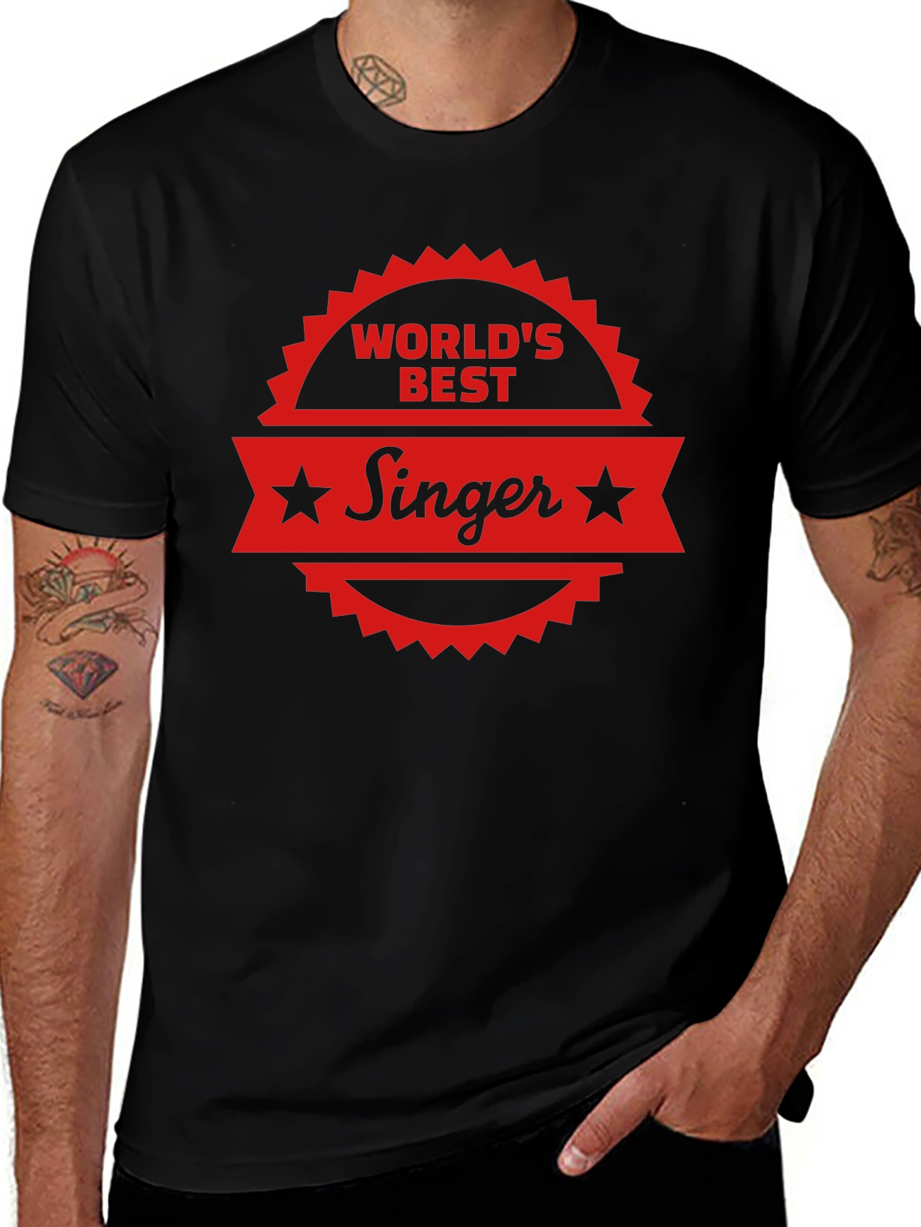 Worlds Best Singer Black T-Shirt