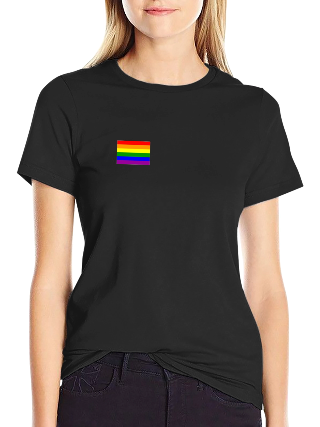 Pride Flag Black T-Shirt