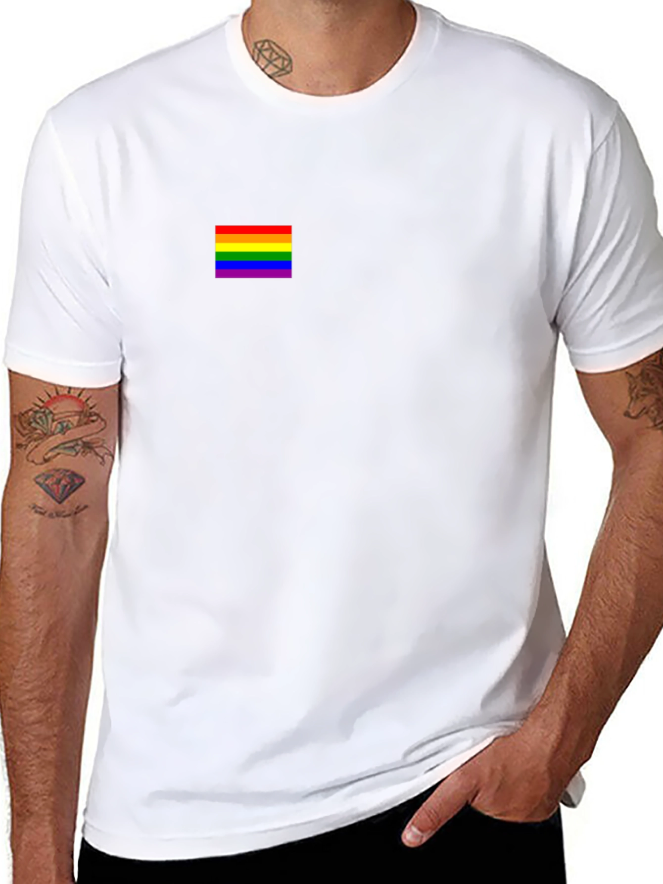 Pride Flag Black T-Shirt
