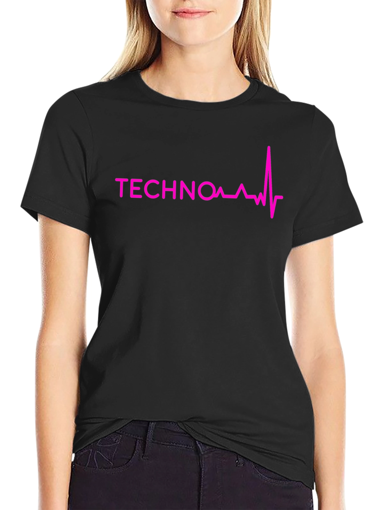 Techno Heartbeat Black T-Shirt