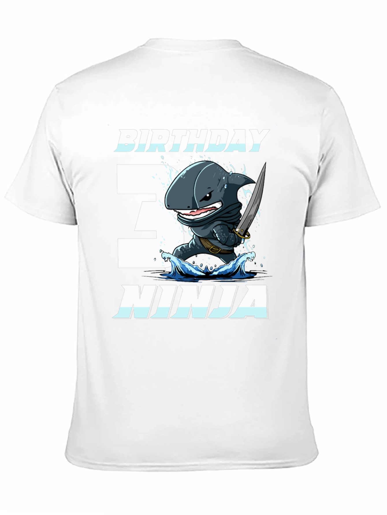 Birthday Ninja Shark Graphic T-Shirt