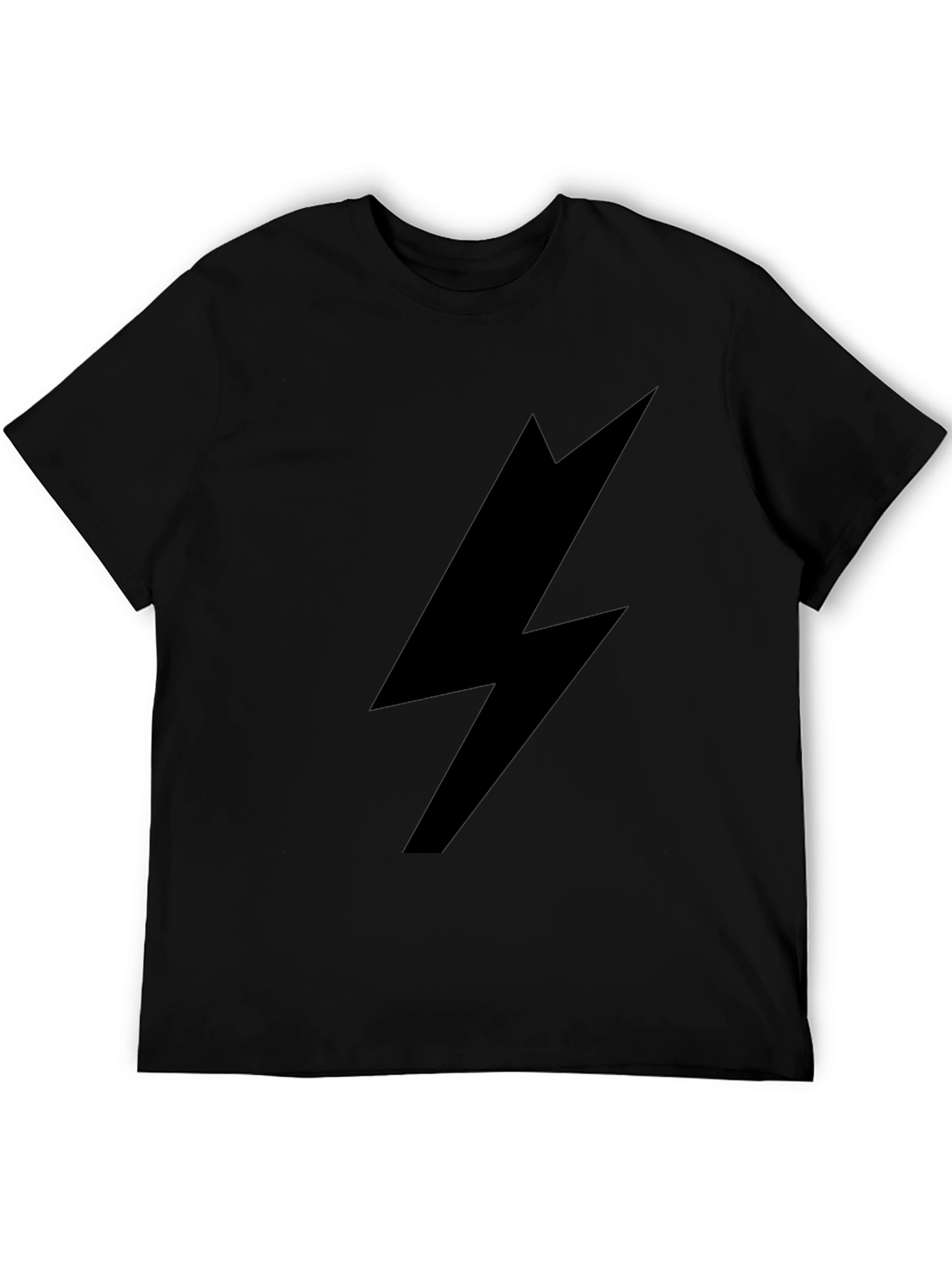 Black Lightning Bolt Graphic Tee - Mens