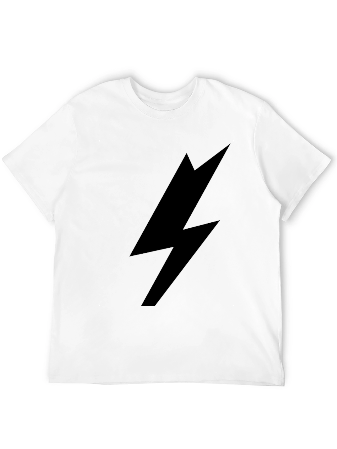Black Lightning Bolt Graphic Tee - Mens