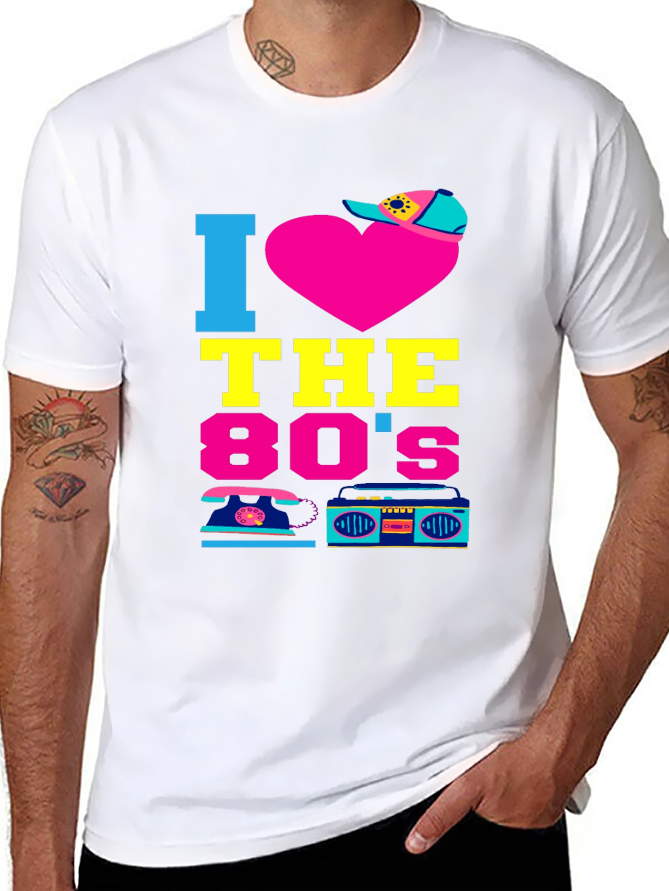 I Heart the 80s Retro Graphic Tee