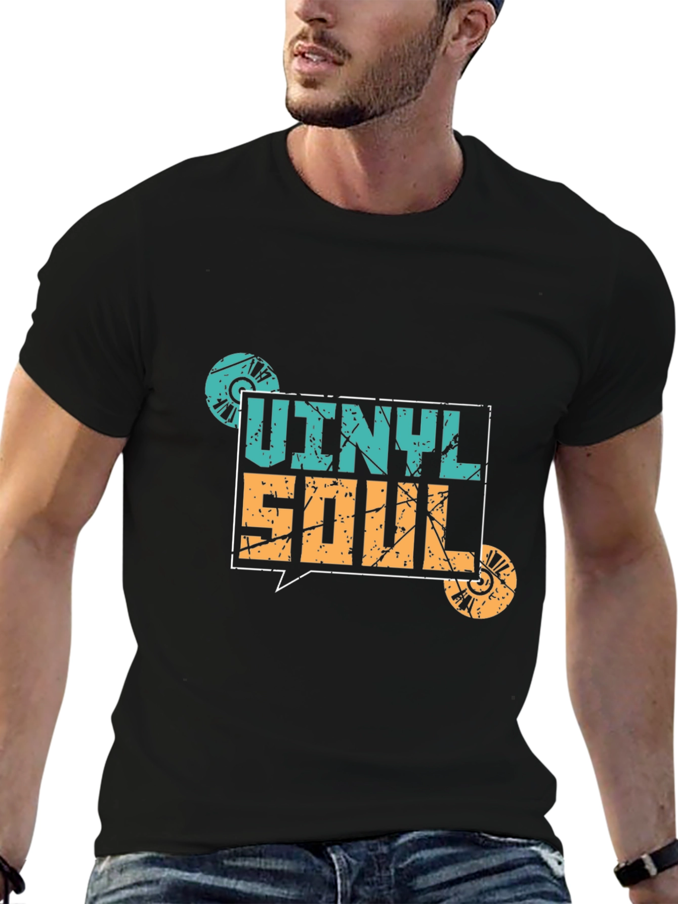 Vinyl Soul Graphic Tee - Retro Music T-Shirt