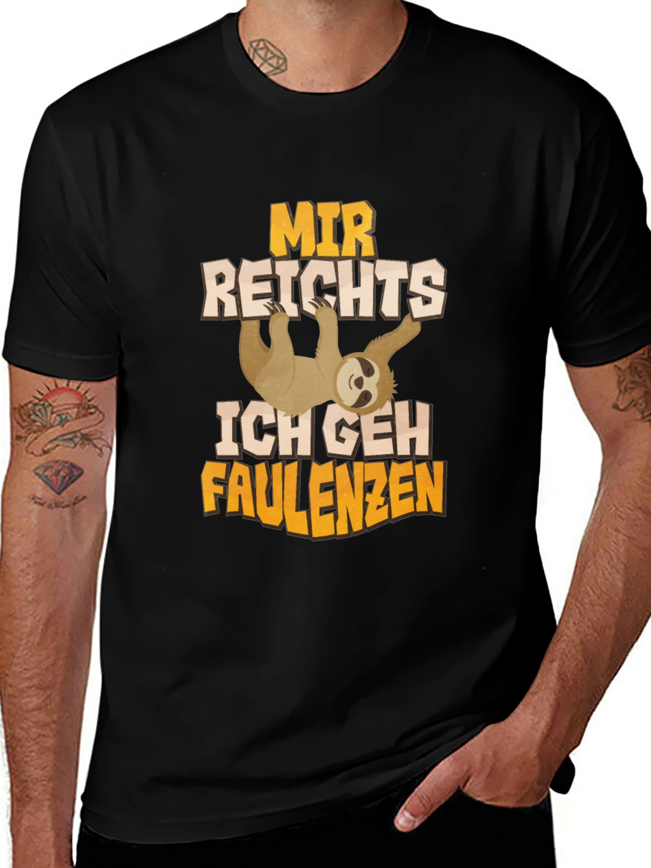 Funny Sloth T-Shirt - Mir Reichts Ich Geh Faulenzen