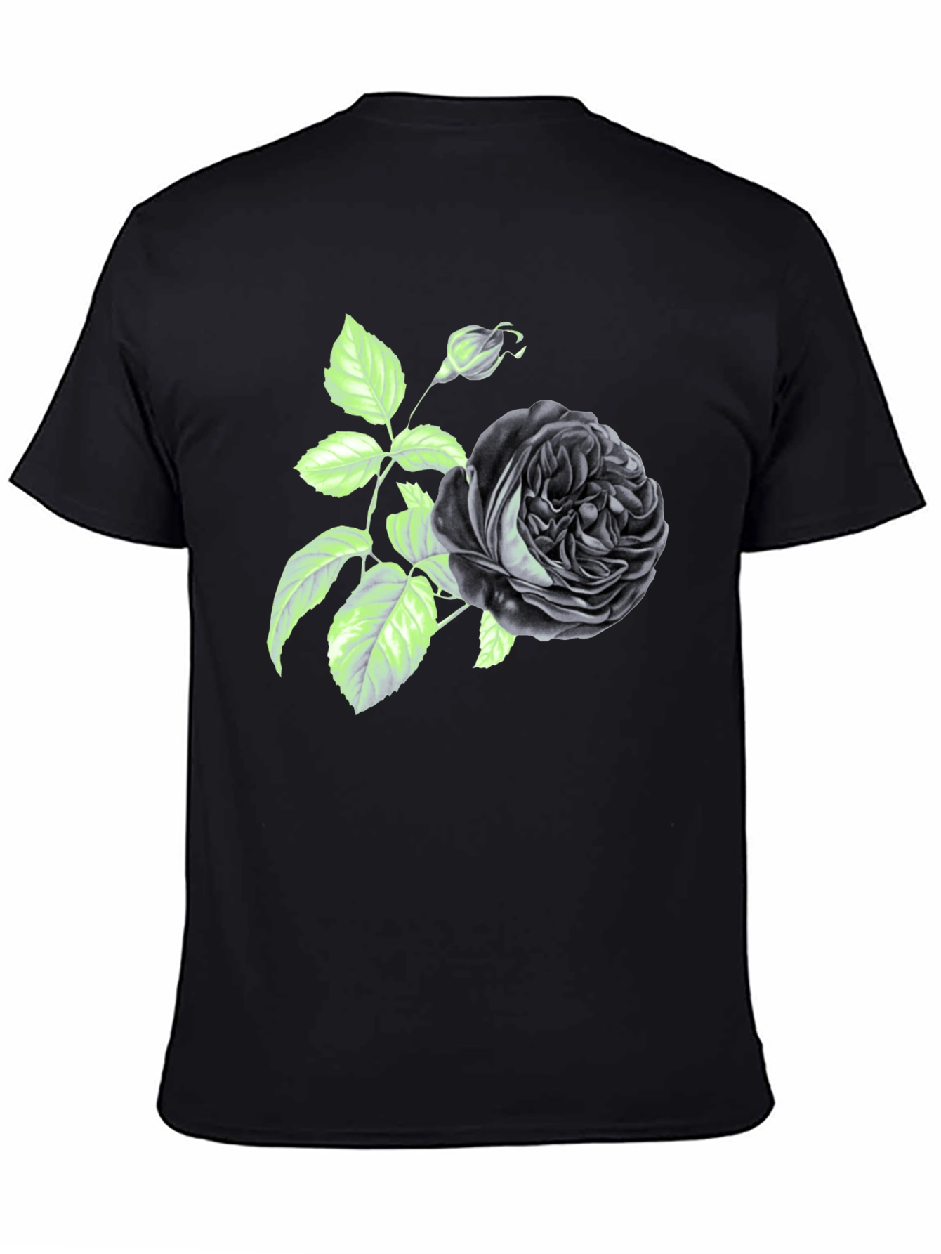 Black Rose Graphic Print T-Shirt