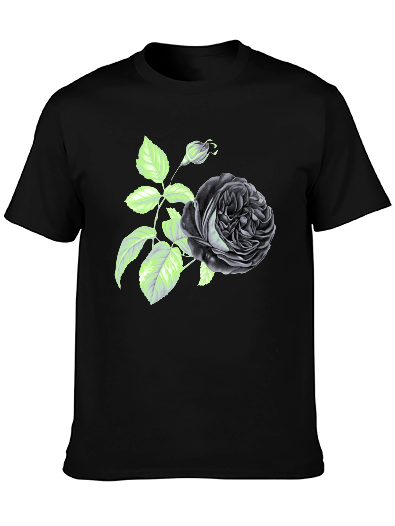 Black Rose Graphic Print T-Shirt