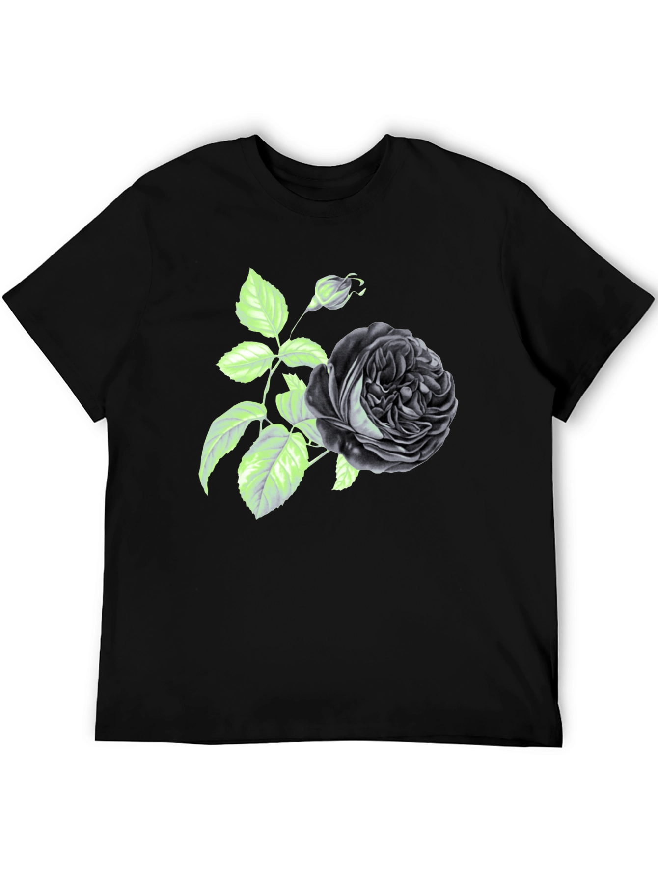 Black Rose Graphic Print T-Shirt