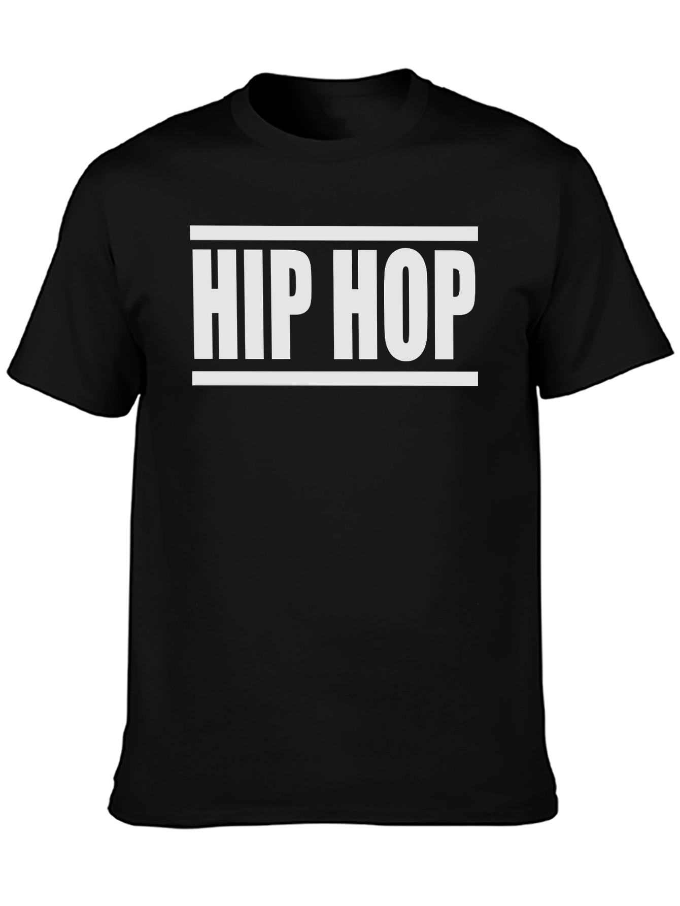 Hip Hop Graphic Tee - Stylish Black T-Shirt