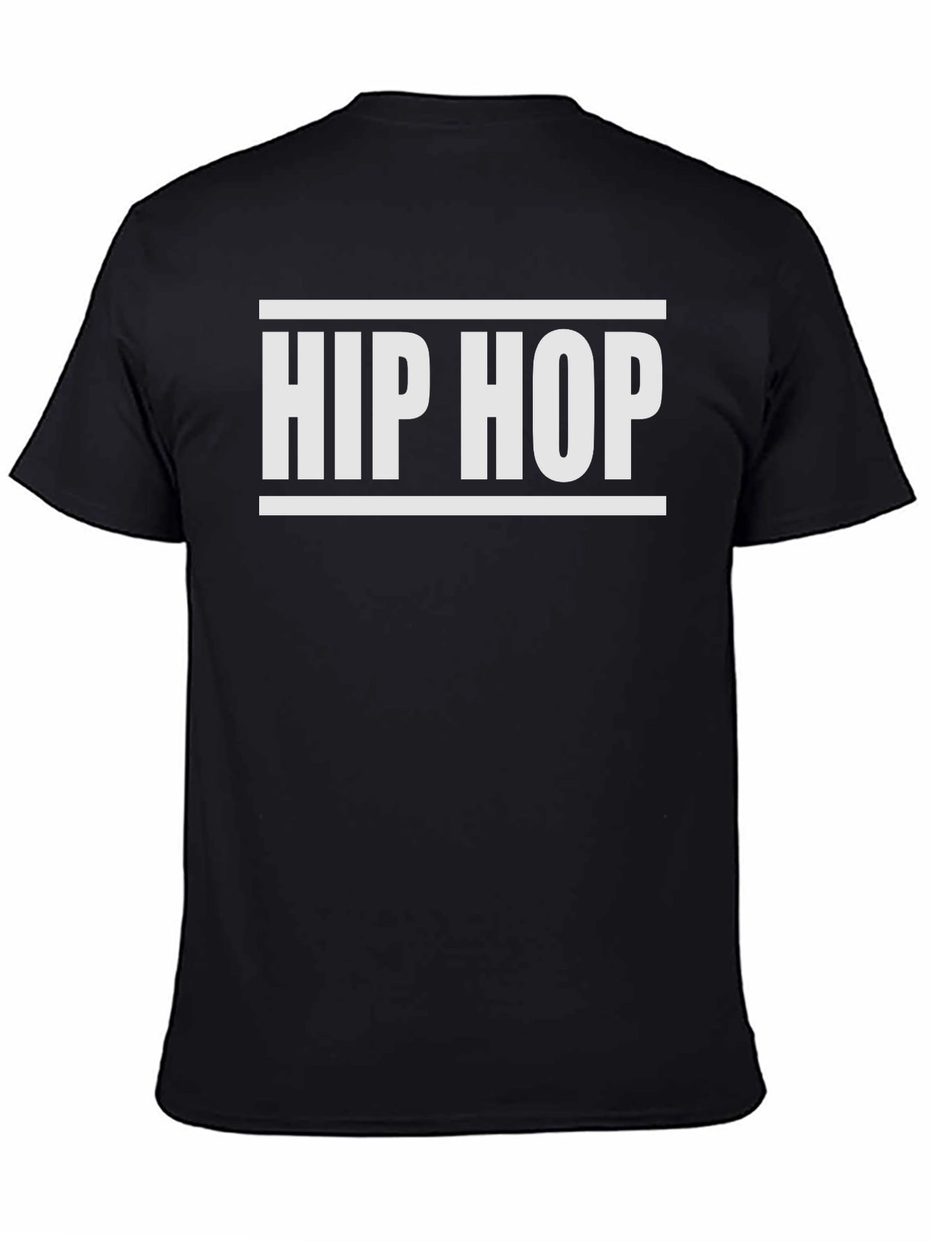 Hip Hop Graphic Tee - Stylish Black T-Shirt