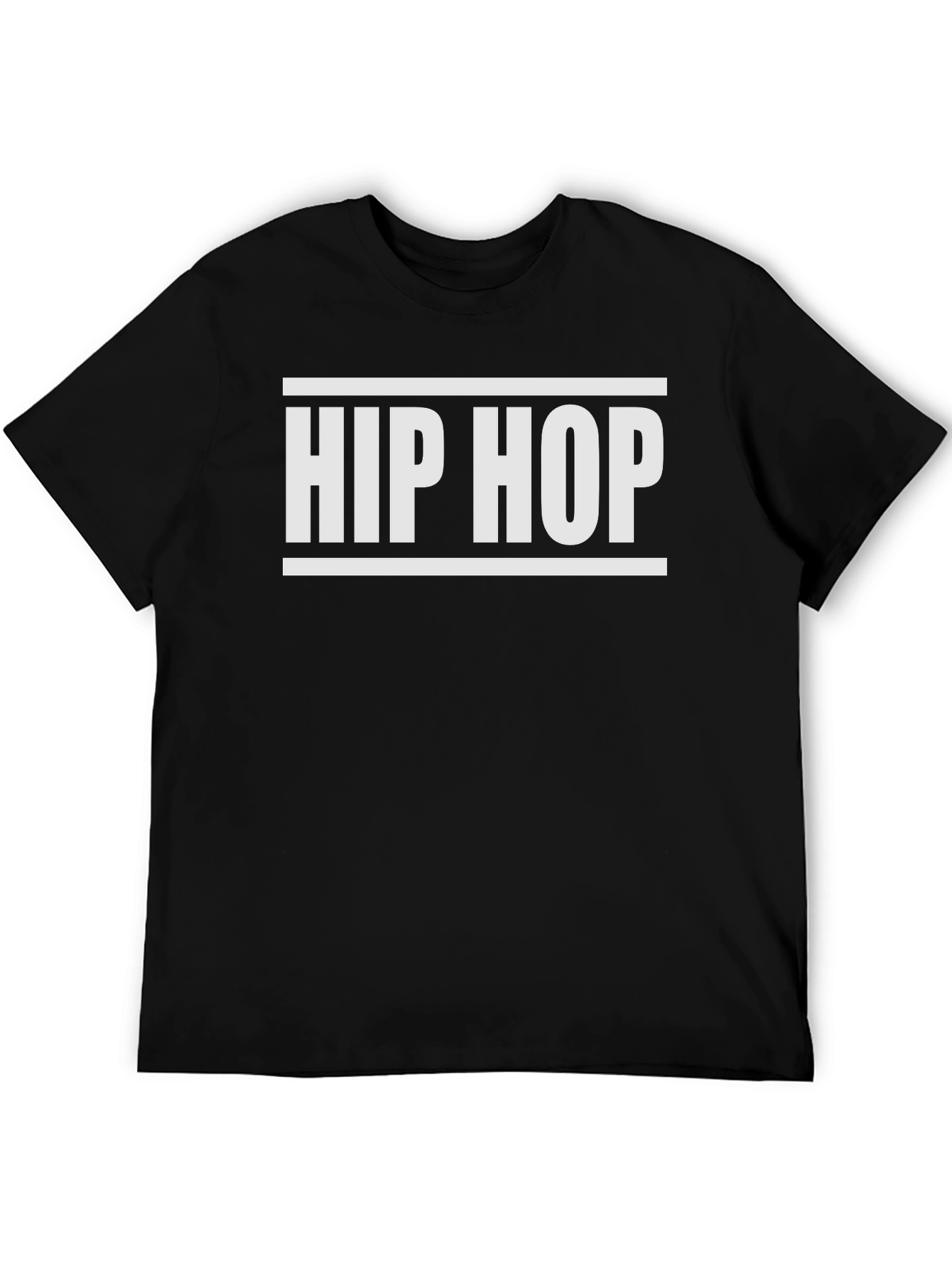 Hip Hop Graphic Tee - Stylish Black T-Shirt