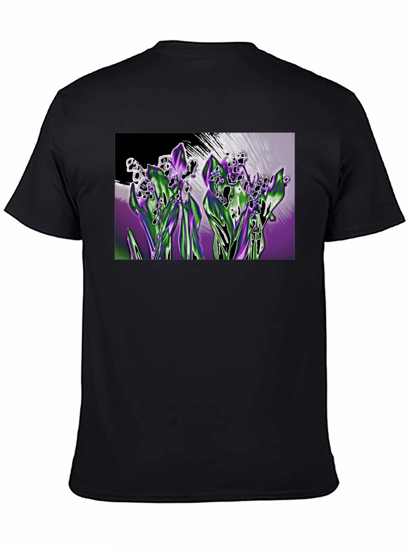 Lily of the Valley Graphic T-Shirt - Black
