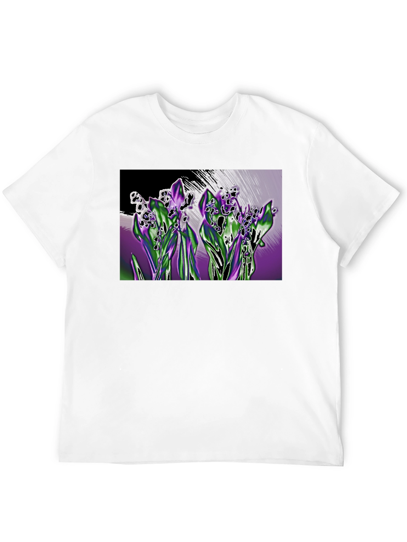 Lily of the Valley Graphic T-Shirt - Black