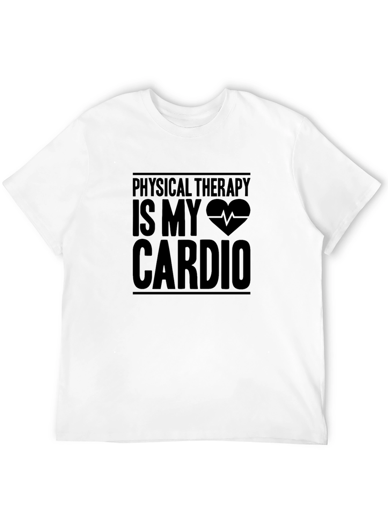 Physical Therapy Cardio Black T-Shirt