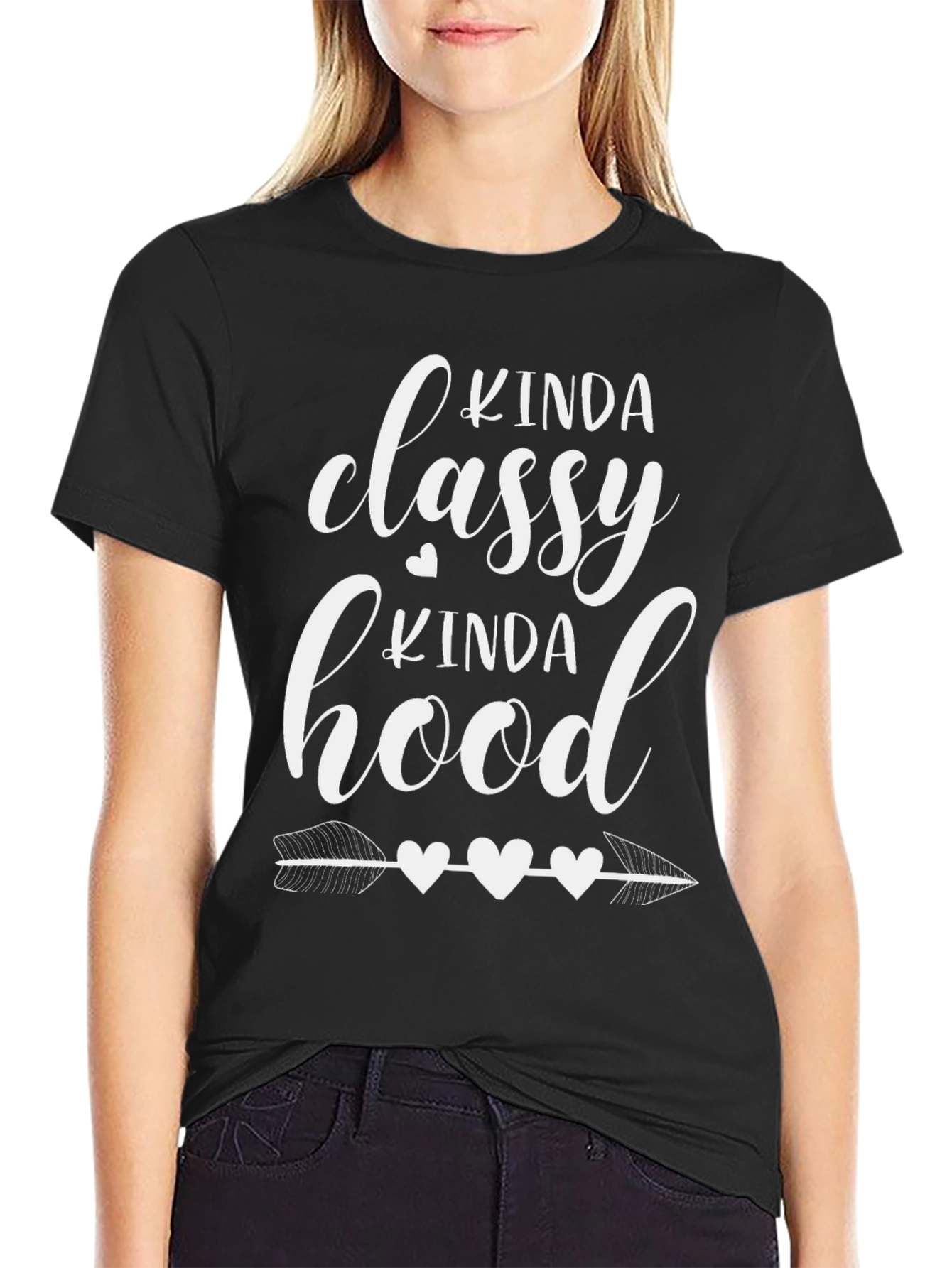 Kinda Classy Kinda Hood Black T-Shirt
