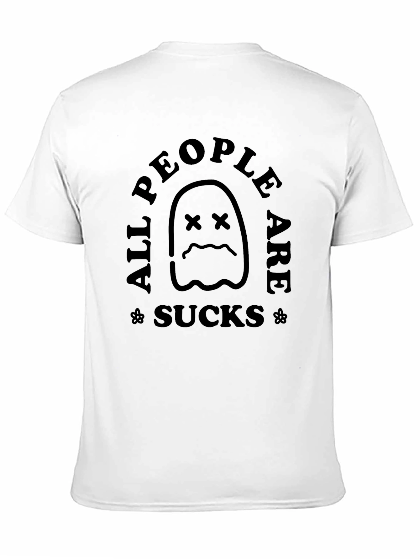 All People Are Sucks Black Graphic Tee