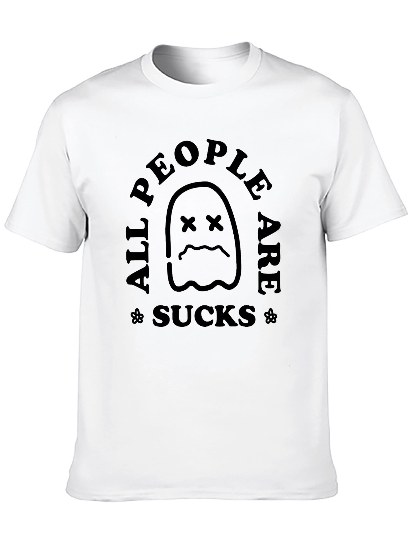 All People Are Sucks Black Graphic Tee