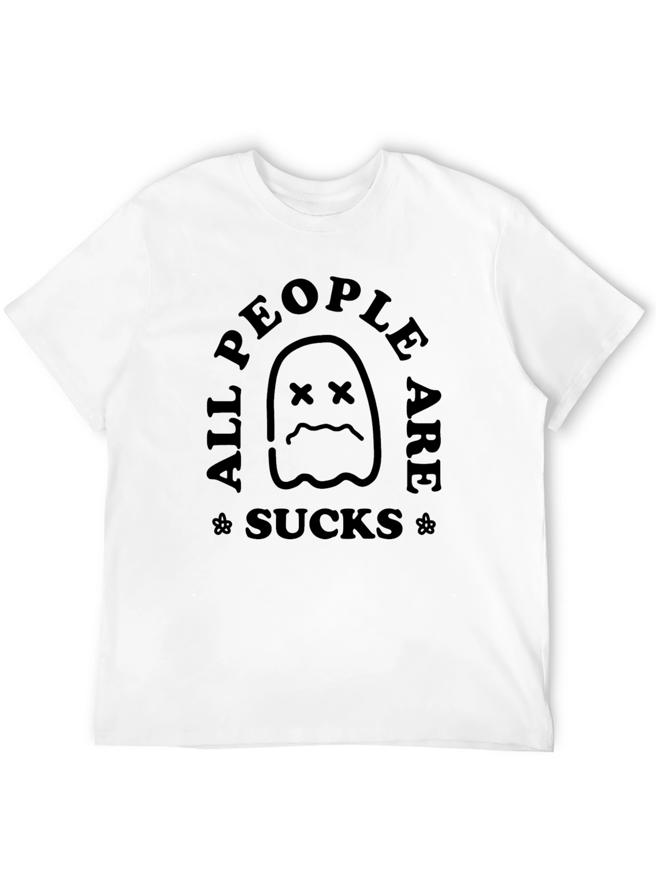 All People Are Sucks Black Graphic Tee