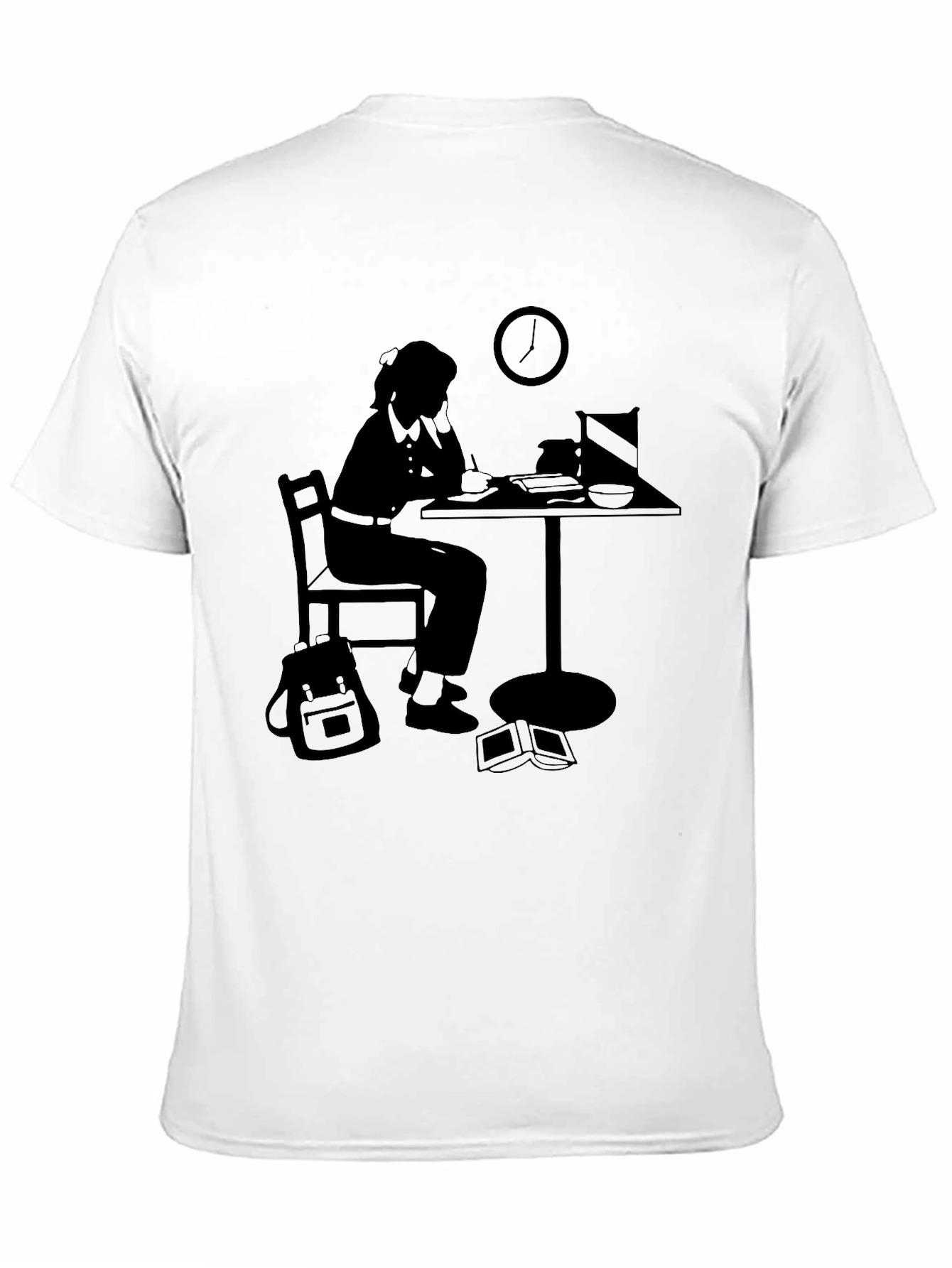 Black Graphic Tee - Studying Silhouette