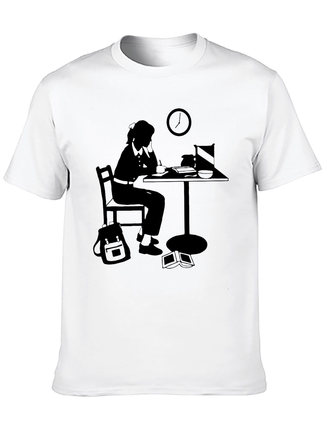Black Graphic Tee - Studying Silhouette