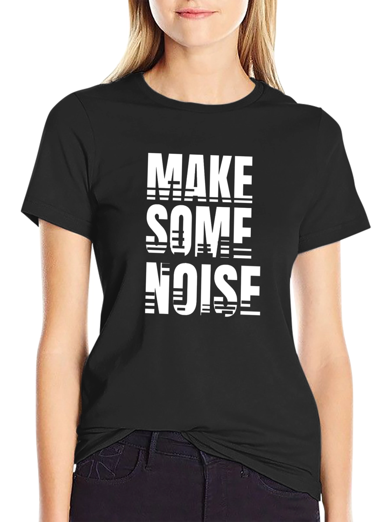 Make Some Noise Graphic Tee - Black
