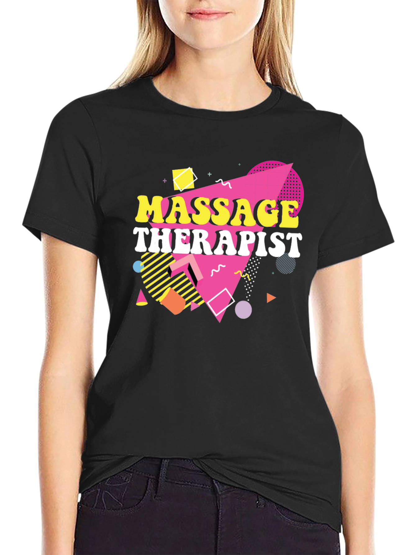 Massage Therapist Graphic Tee - Black