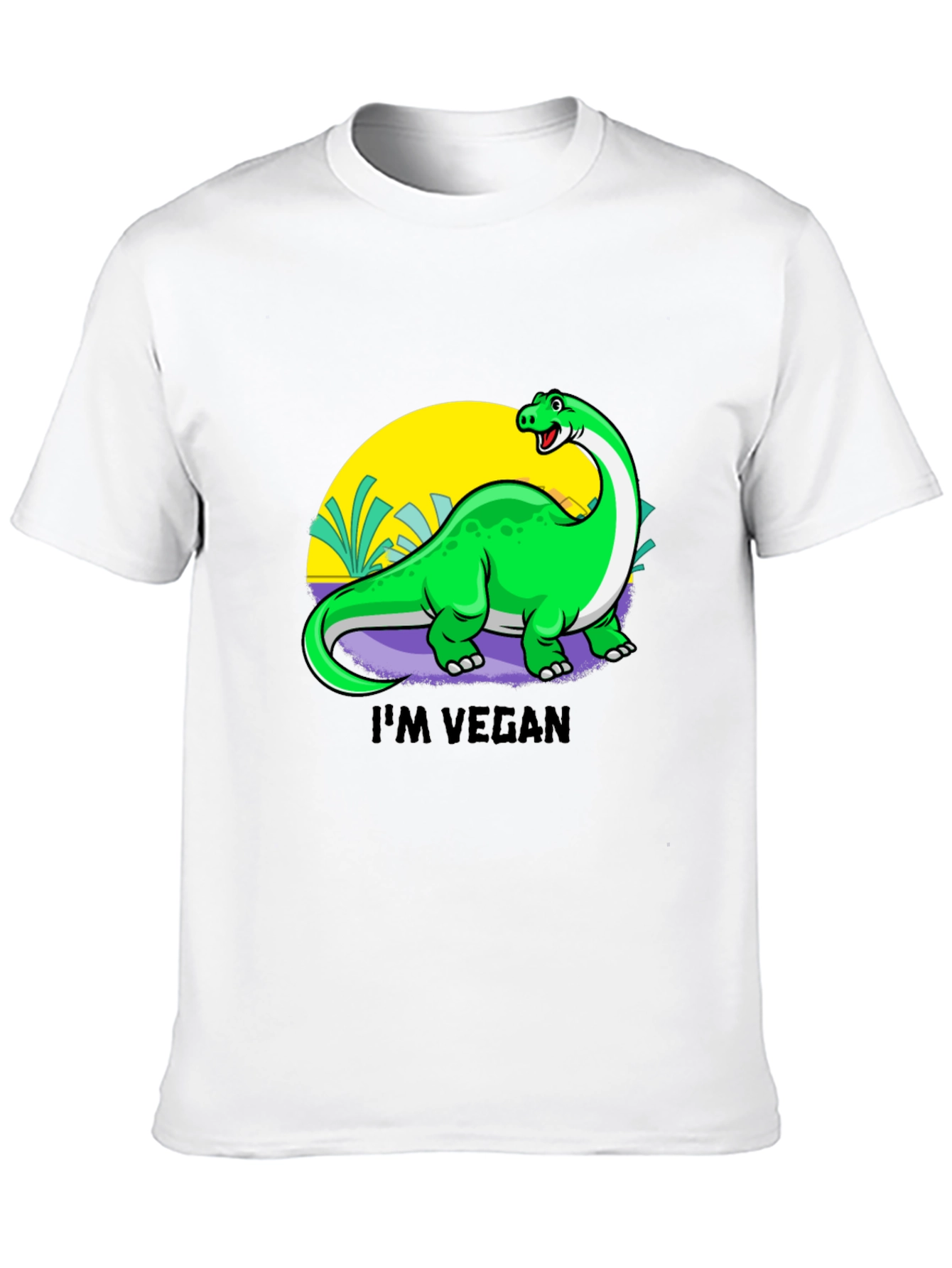 Vegan Dinosaur Graphic Tee - Black