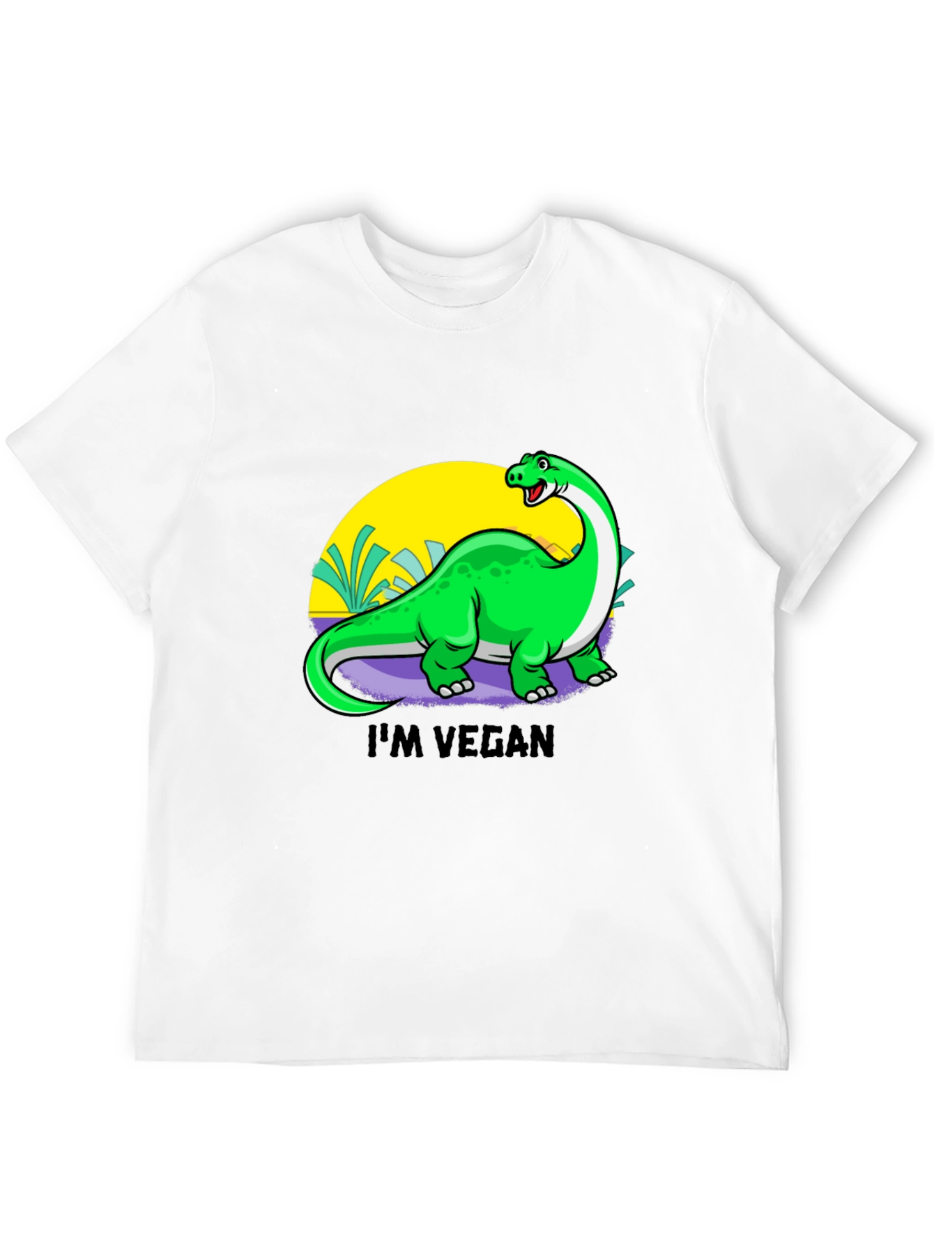 Vegan Dinosaur Graphic Tee - Black