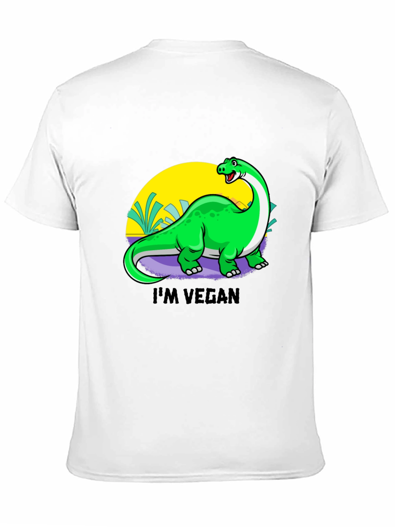 Vegan Dinosaur Graphic Tee - Black