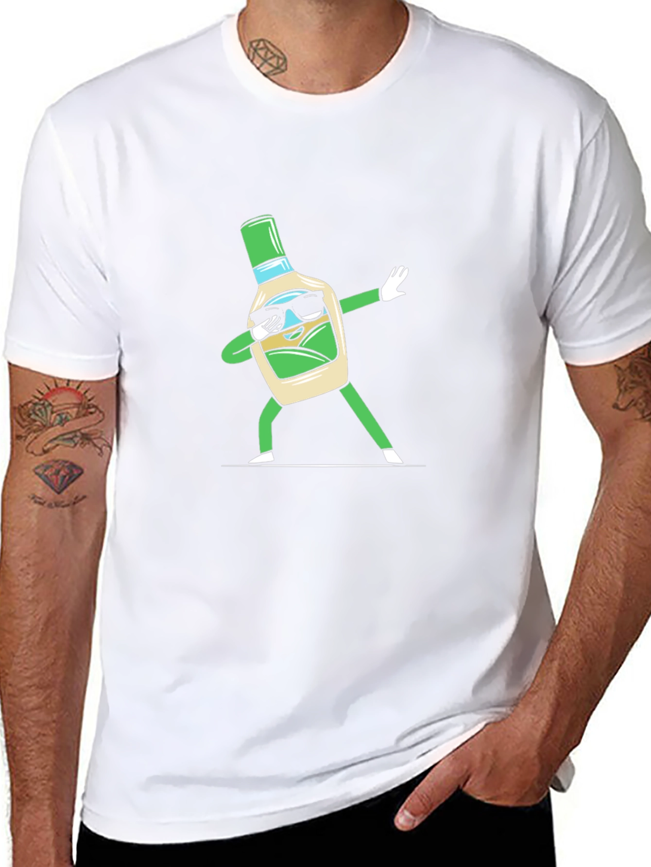 Dabbing Ranch Bottle T-Shirt - Trendy Graphic Tee
