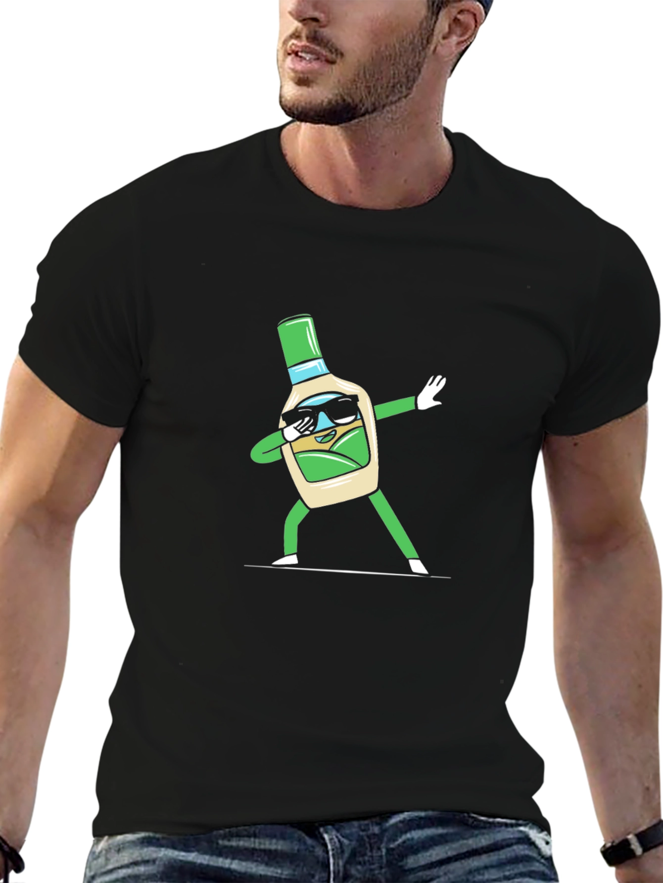 Dabbing Ranch Bottle T-Shirt - Trendy Graphic Tee