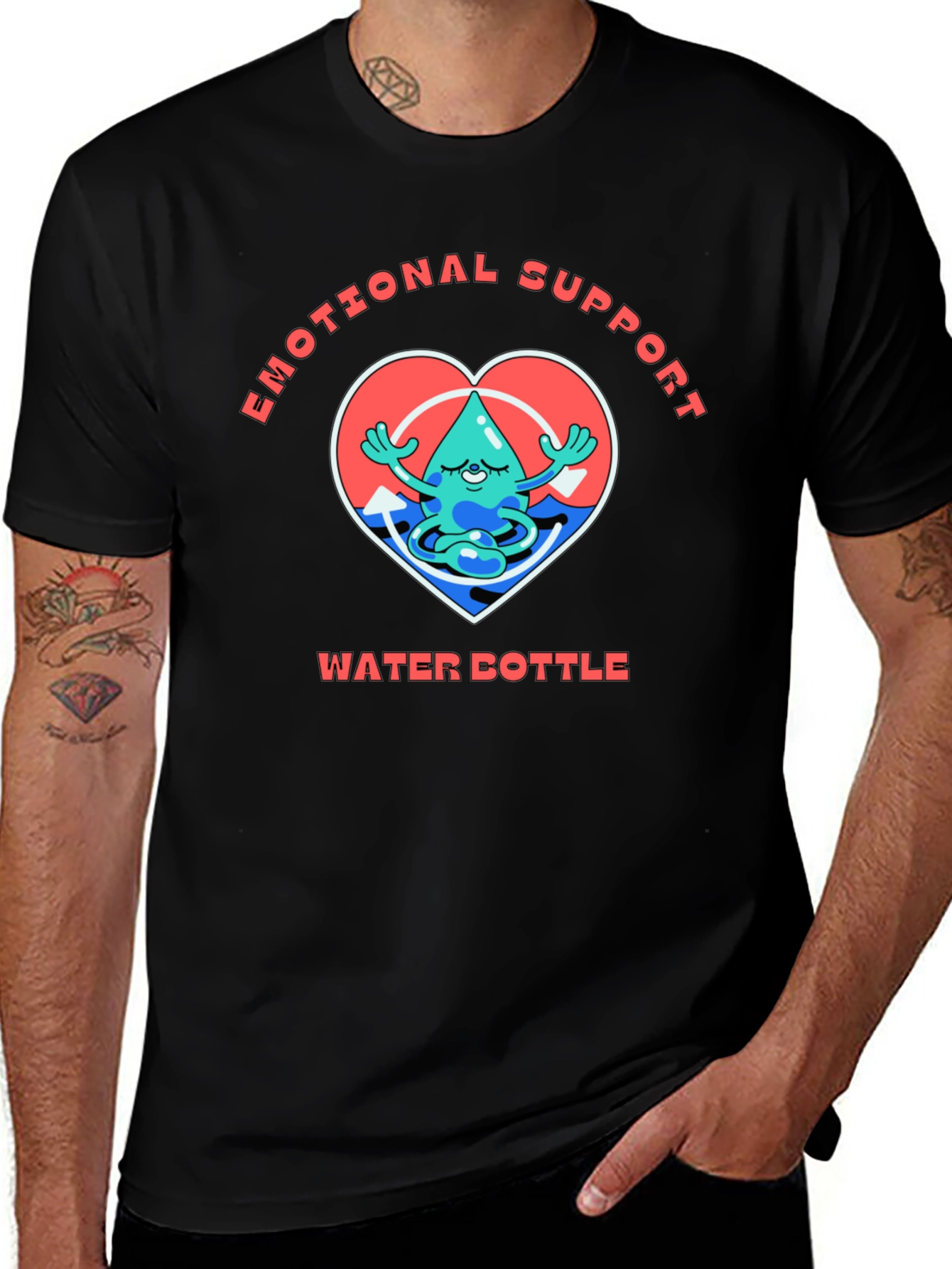 Emotional Support Water Bottle Graphic Tee