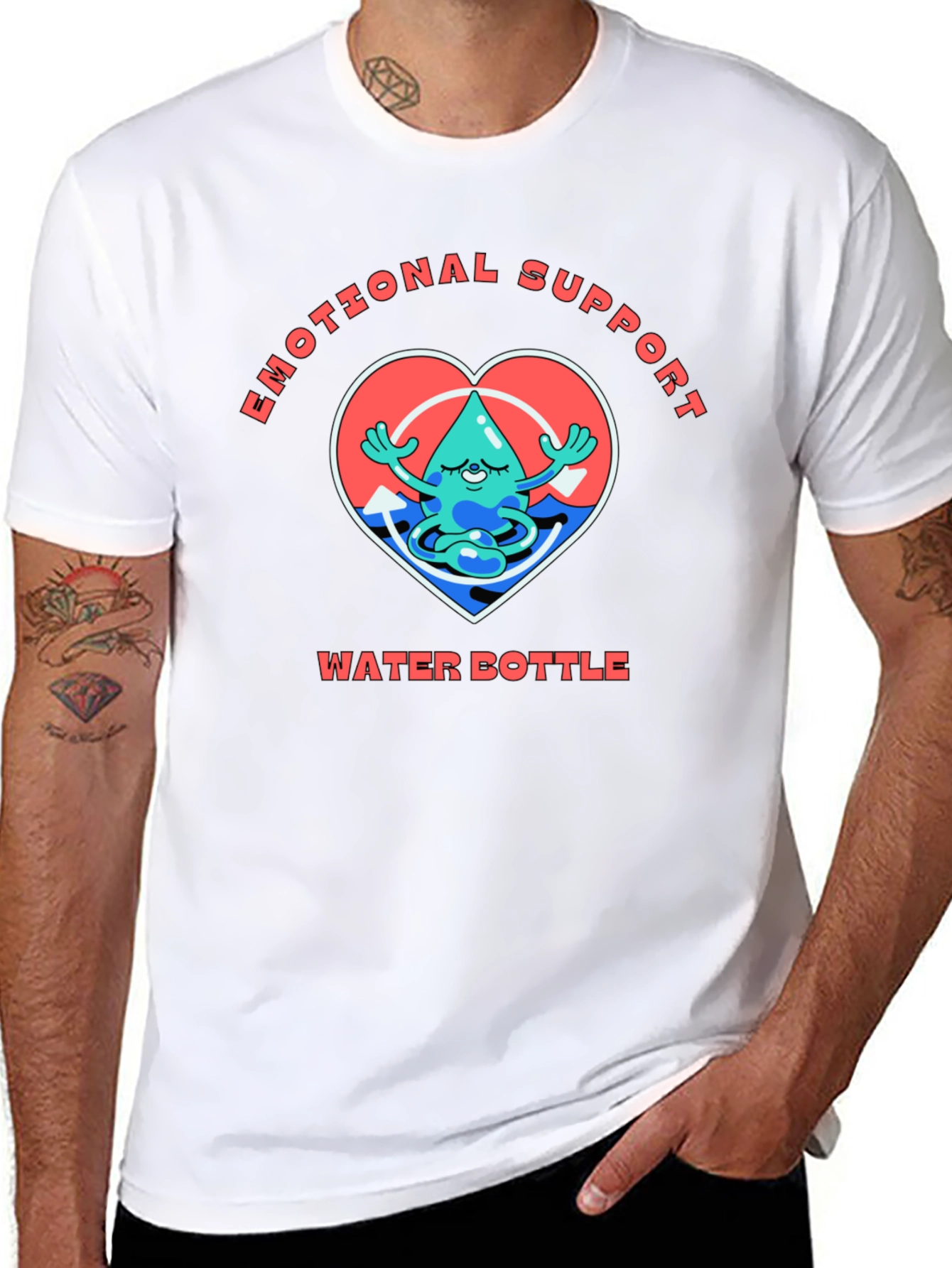 Emotional Support Water Bottle Graphic Tee